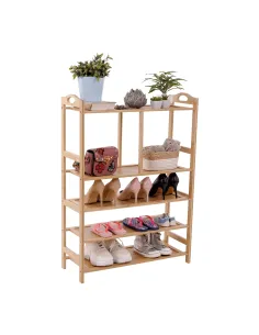 Suport pentru pantofi, AVIRO, hol/dormitor/dressing, 68x26x95 cm, Bambus lăcuit | MobilaOK 2