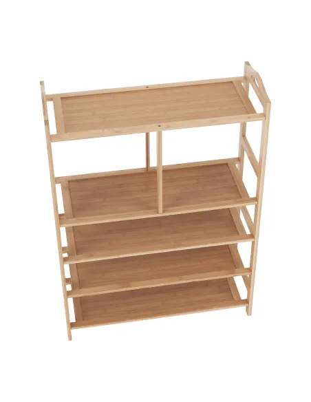 Suport pentru pantofi, AVIRO, hol/dormitor/dressing, 68x26x95 cm, Bambus lăcuit | MobilaOK