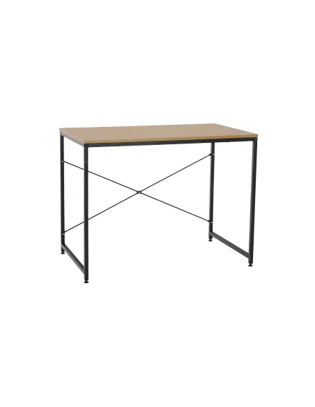 Birou, stejar / negru, 90x60 cm, MELLORA | MobilaOK