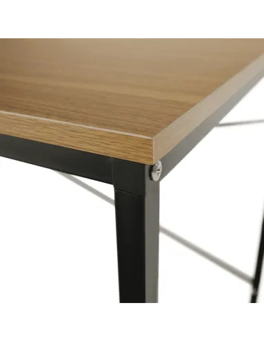 Birou, stejar / negru, 90x60 cm, MELLORA | MobilaOK