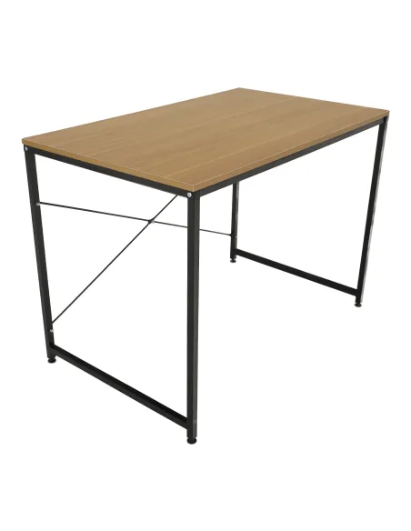 Birou, stejar / negru, 90x60 cm, MELLORA | MobilaOK