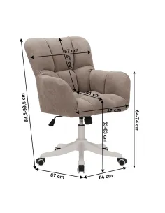 Scaun de birou LOREL, birou, 64x67x89.5-99.5 cm, tesatura | MobilaOK 2
