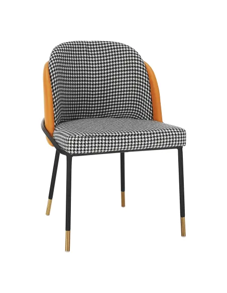 Scaun, KIRNA, dining, 54x56x78 cm, piele ecologică și metal | MobilaOK