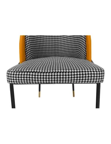 Scaun, KIRNA, dining, 54x56x78 cm, piele ecologică și metal | MobilaOK