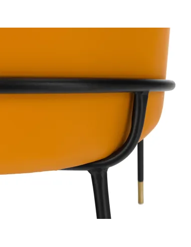 Scaun, KIRNA, dining, 54x56x78 cm, piele ecologică și metal | MobilaOK