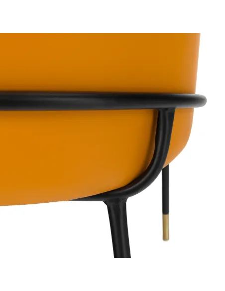 Scaun, KIRNA, dining, 54x56x78 cm, piele ecologică și metal | MobilaOK