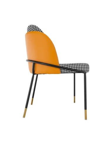 Scaun, KIRNA, dining, 54x56x78 cm, piele ecologică și metal | MobilaOK