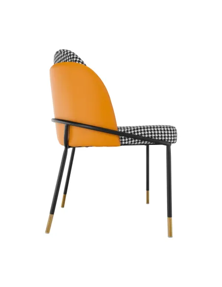 Scaun, KIRNA, dining, 54x56x78 cm, piele ecologică și metal | MobilaOK