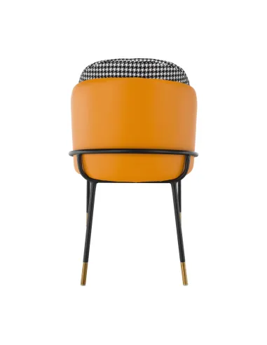 Scaun, KIRNA, dining, 54x56x78 cm, piele ecologică și metal | MobilaOK