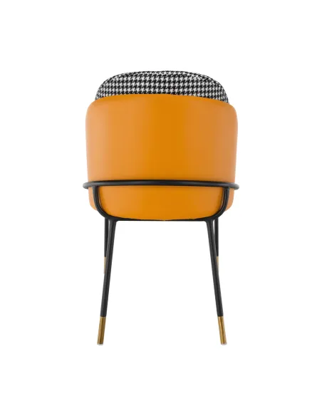 Scaun, KIRNA, dining, 54x56x78 cm, piele ecologică și metal | MobilaOK