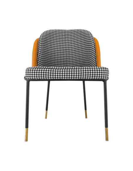 Scaun, KIRNA, dining, 54x56x78 cm, piele ecologică și metal | MobilaOK
