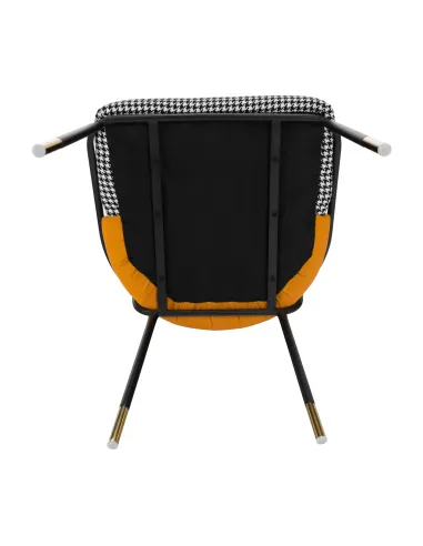 Scaun, KIRNA, dining, 54x56x78 cm, piele ecologică și metal | MobilaOK
