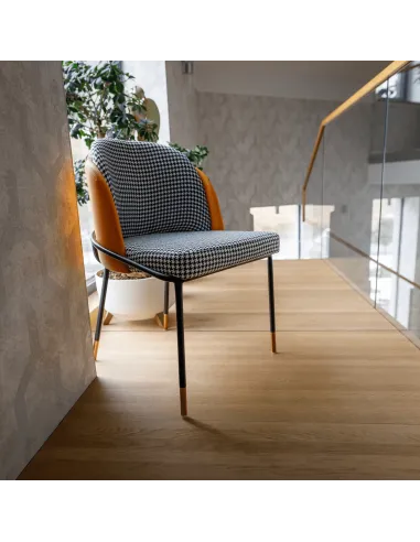Scaun, KIRNA, dining, 54x56x78 cm, piele ecologică și metal | MobilaOK