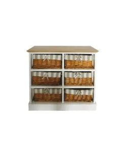 Comodă GINGER 1 pentru dormitor, 71x28x61 cm, din lemn și nuiele | MobilaOK 2