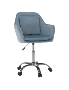 Scaun de birou KLIAN, birou, 59x61x87/101 cm, catifea și crom | MobilaOK