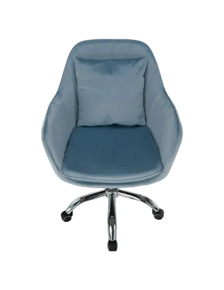 Scaun de birou KLIAN, birou, 59x61x87/101 cm, catifea și crom | MobilaOK