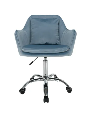 Scaun de birou KLIAN, birou, 59x61x87/101 cm, catifea și crom | MobilaOK