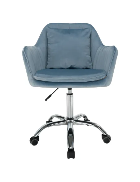 Scaun de birou KLIAN, birou, 59x61x87/101 cm, catifea și crom | MobilaOK