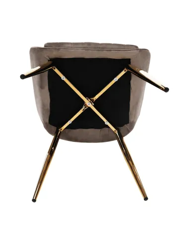 Scaun PERLIA, dining, 56x62x89 cm, catifea, metal | MobilaOK