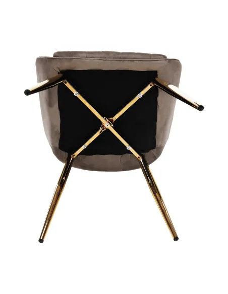 Scaun PERLIA, dining, 56x62x89 cm, catifea, metal | MobilaOK