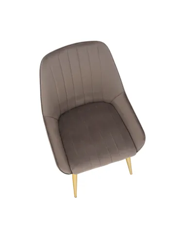 Scaun PERLIA, dining, 56x62x89 cm, catifea, metal | MobilaOK