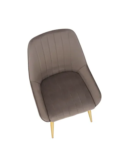 Scaun PERLIA, dining, 56x62x89 cm, catifea, metal | MobilaOK