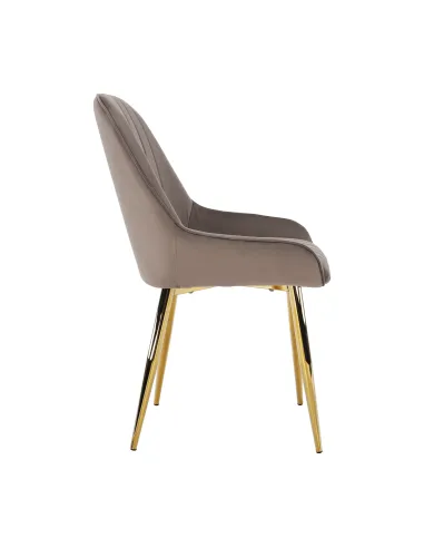 Scaun PERLIA, dining, 56x62x89 cm, catifea, metal | MobilaOK