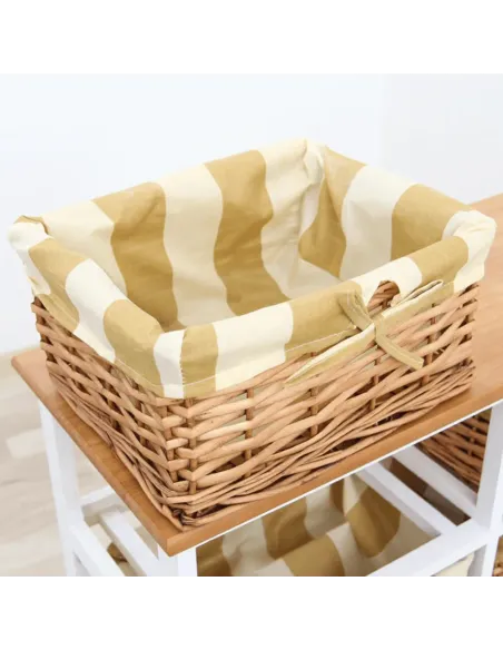 Comodă GINGER 1 pentru dormitor, 71x28x61 cm, din lemn și nuiele | MobilaOK
