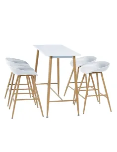 Masă de bar DORTON, living/bucătărie, 110x50 cm, PAL (MDF)/metal | MobilaOK 2