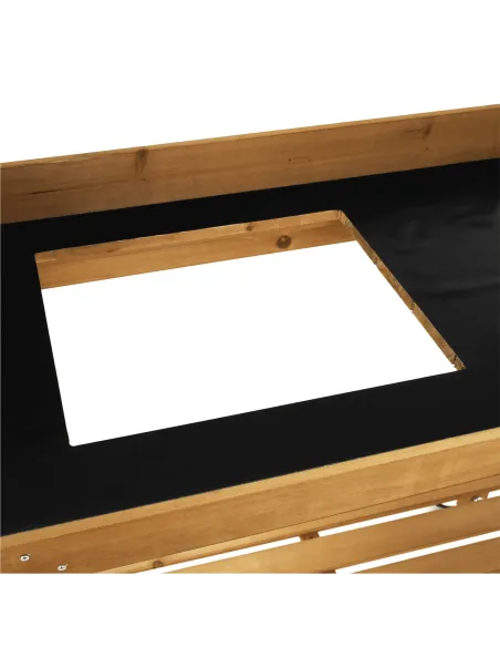 Masă de grădină BARDY, terasă/grădină, 94x49x120 cm, lemn și polipropilenă | MobilaOK