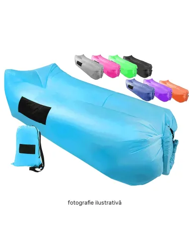 Scaun gonflabil LEBAG, roz/oranj, living/exterior, 50x70 cm, nylon | MobilaOK