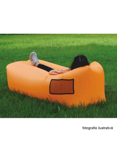 Scaun gonflabil LEBAG, roz/oranj, living/exterior, 50x70 cm, nylon | MobilaOK