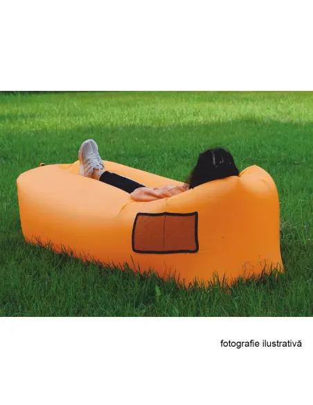 Scaun gonflabil LEBAG, roz/oranj, living/exterior, 50x70 cm, nylon | MobilaOK