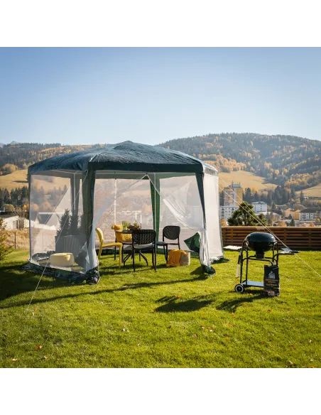 Pavilion cort pentru grădină, RINGE, 3.9x2.5x3.9m, Polietilenă/Oțel | MobilaOK