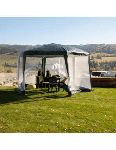 Pavilion cort pentru grădină, RINGE, 3.9x2.5x3.9m, Polietilenă/Oțel | MobilaOK