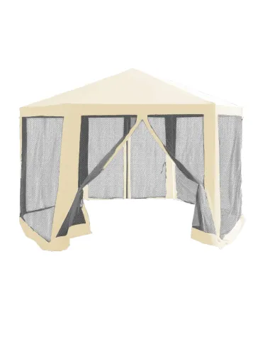 Pavilion cort pentru grădină, RINGE TIP 2, 3.9x2.5x3.9m, oțel și polietilenă | MobilaOK