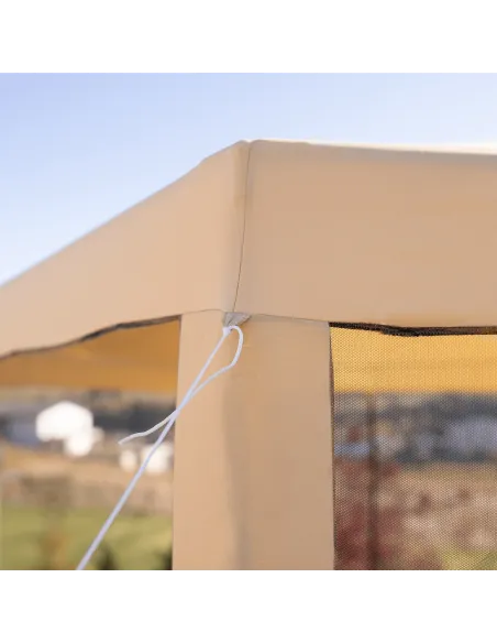 Pavilion cort pentru grădină, RINGE TIP 2, 3.9x2.5x3.9m, oțel și polietilenă | MobilaOK