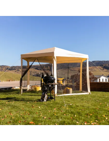 Pavilion cort pentru grădină, RINGE TIP 2, 3.9x2.5x3.9m, oțel și polietilenă | MobilaOK