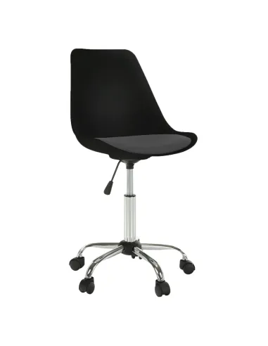Scaun de birou DARISA NEW, birou, 48x56x81-90 cm, plastic/piele eco/crom, KONDELA | MobilaOK