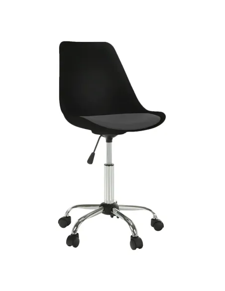 Scaun de birou DARISA NEW, birou, 48x56x81-90 cm, plastic/piele eco/crom, KONDELA | MobilaOK
