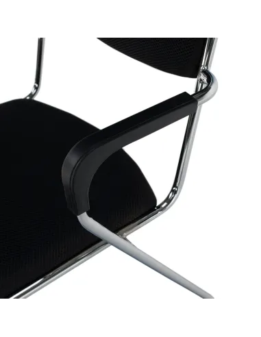 Scaun conferință DERYA NEW, birou, 53x79x57 cm, plasă/metal/plastic, KONDELA | MobilaOK