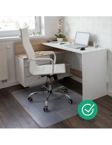 Protecție podea sub scaun ELLIE, transparent, 120x120 cm, polipropilenă | MobilaOK
