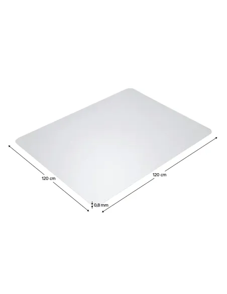 Protecție podea sub scaun ELLIE, transparent, 120x120 cm, polipropilenă | MobilaOK