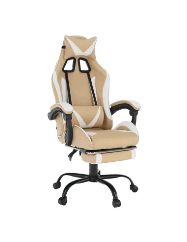 Fotoliu OZGE 2 NEW, birou/gaming, piele ecologică/plasă/plastic | MobilaOK