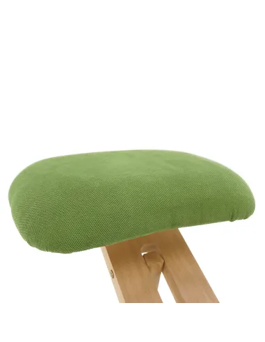 Scaun genunchi KONDELA, birou, 46x65x56-72 cm, lemn fag, ţesătură verde | MobilaOK