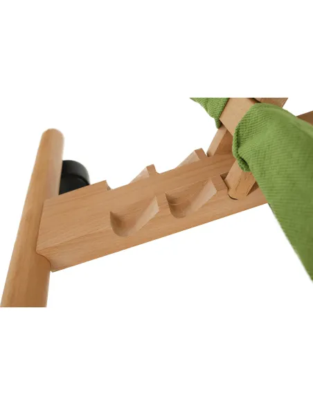 Scaun genunchi KONDELA, birou, 46x65x56-72 cm, lemn fag, ţesătură verde | MobilaOK