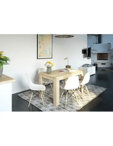 Masă de bucătărie GENERAL NEW bucătărie 140x80 cm PAL melaminat stejar sonoma | MobilaOK