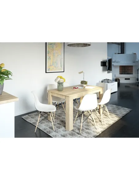 Masă de bucătărie GENERAL NEW bucătărie 140x80 cm PAL melaminat stejar sonoma | MobilaOK