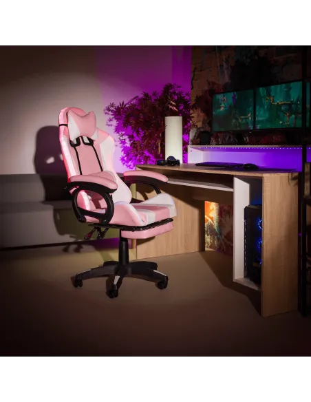 Scaun Gaming JOVELA, birou/joc, 65x65x124 cm, piele ecologică | MobilaOK
