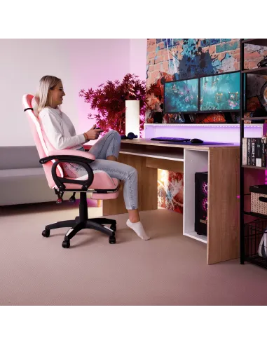 Scaun Gaming JOVELA, birou/joc, 65x65x124 cm, piele ecologică | MobilaOK